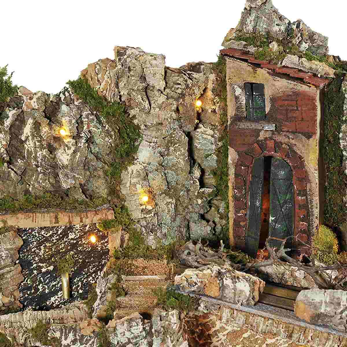 Diorama presepe luci fontana grotta pr63