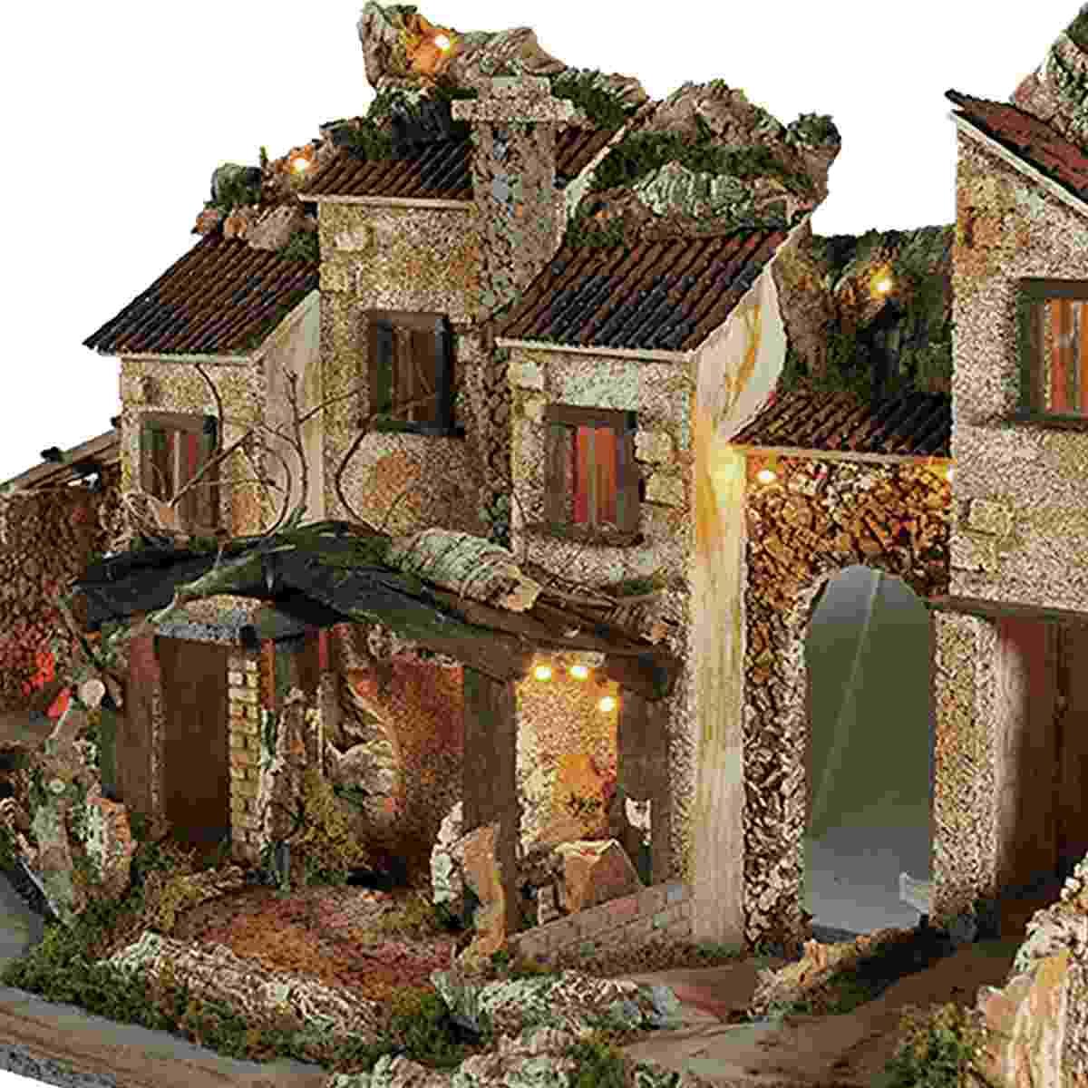 Diorama presepe luci fuoco pr73