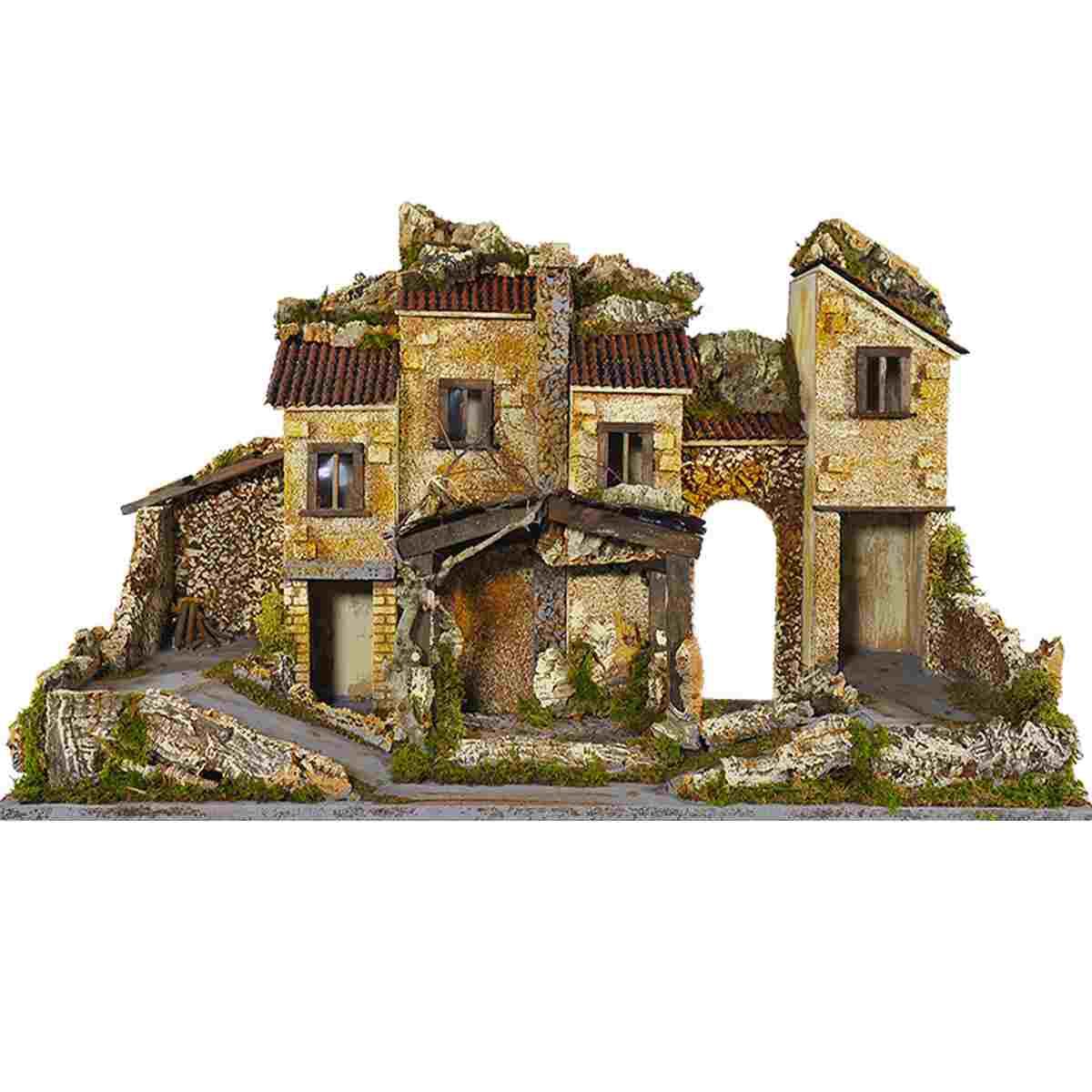Diorama presepe luci fuoco pr73