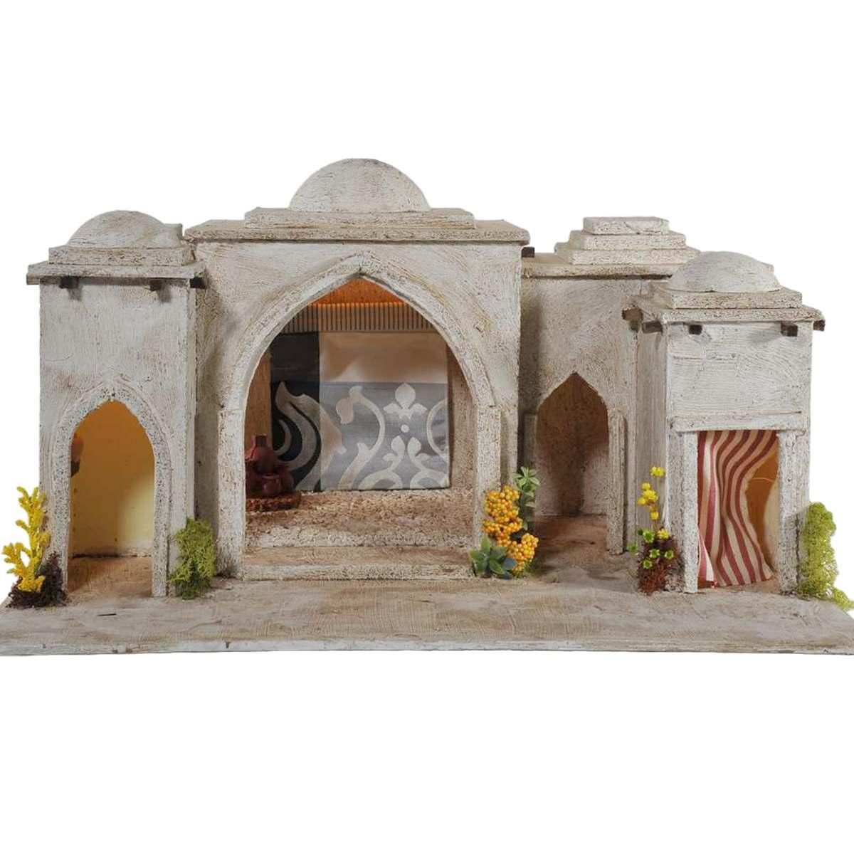 Diorama presepe luci minareto arabo pr77
