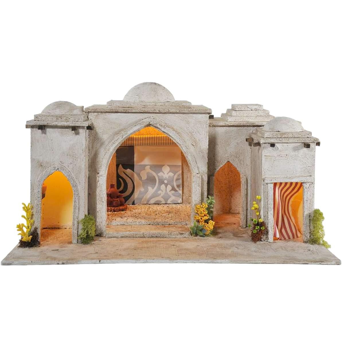 Diorama presepe luci minareto arabo pr77