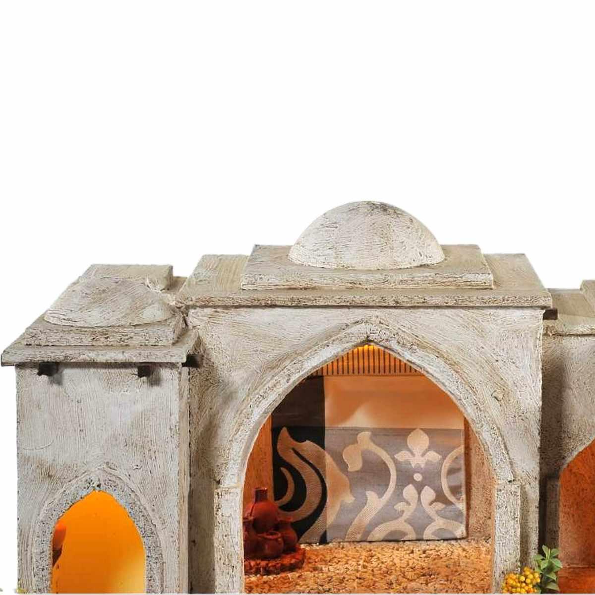 Diorama presepe luci minareto arabo pr77