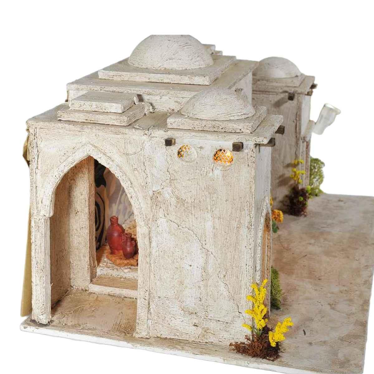 Diorama presepe luci minareto arabo pr77