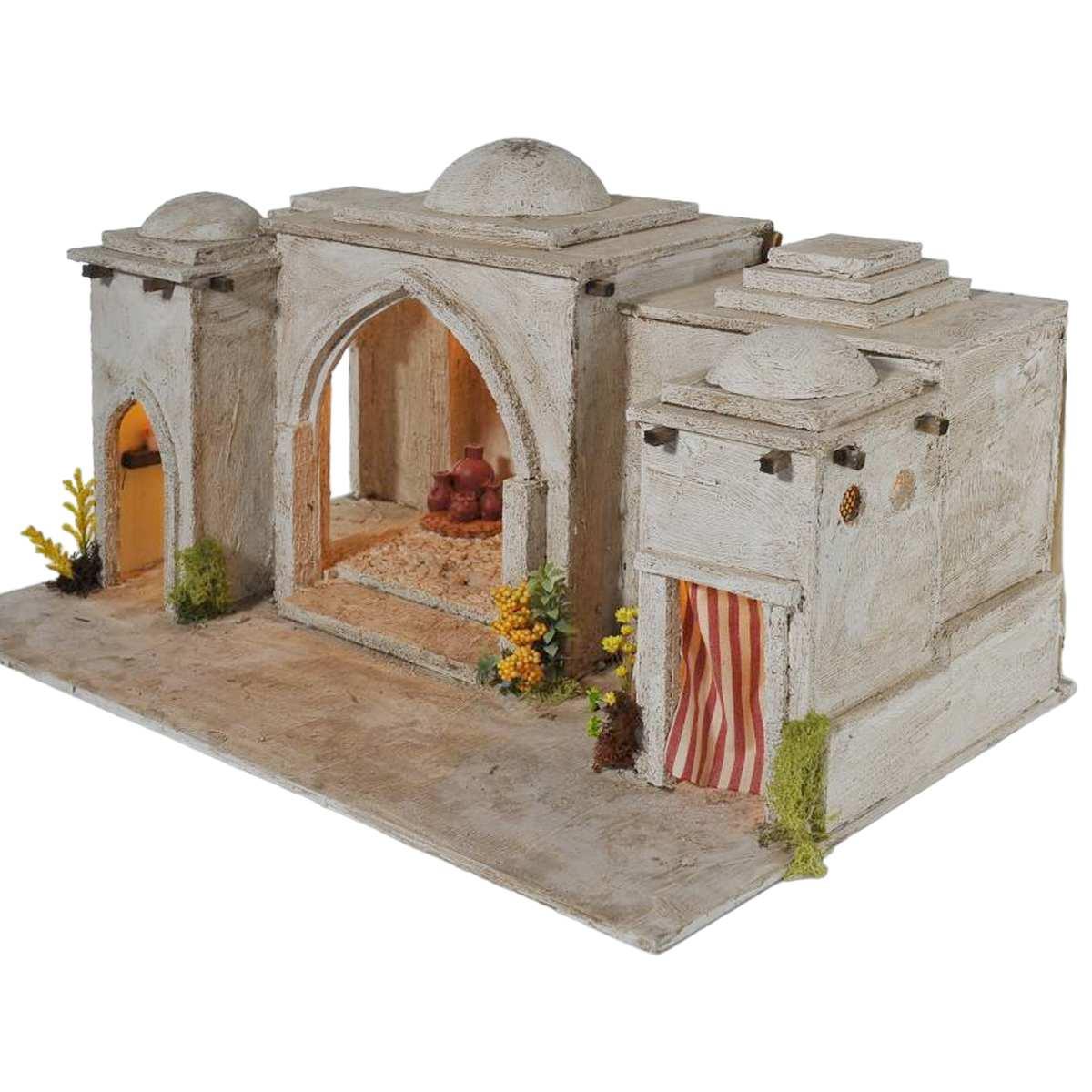 Diorama presepe luci minareto arabo pr77