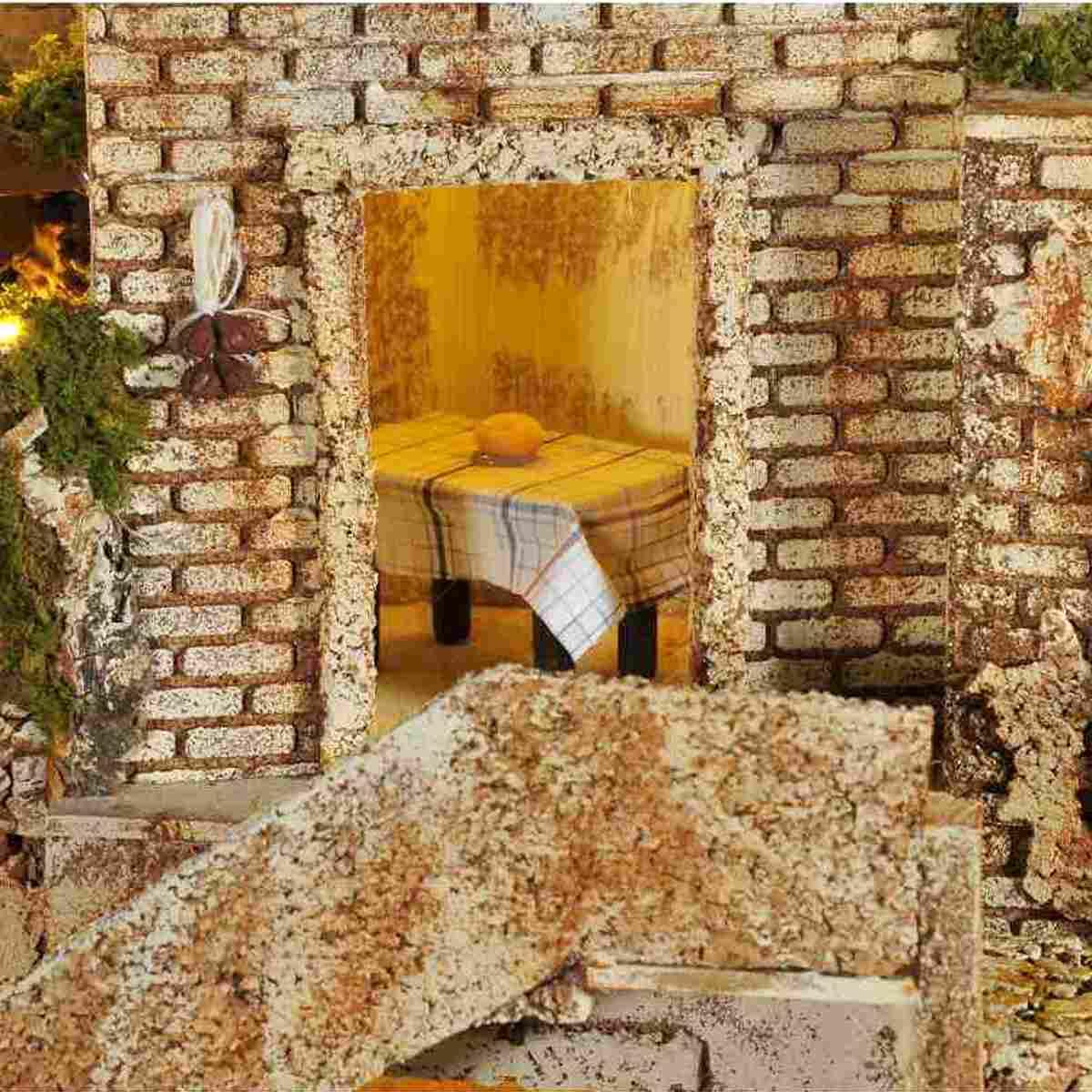 Diorama presepe luci fontana
