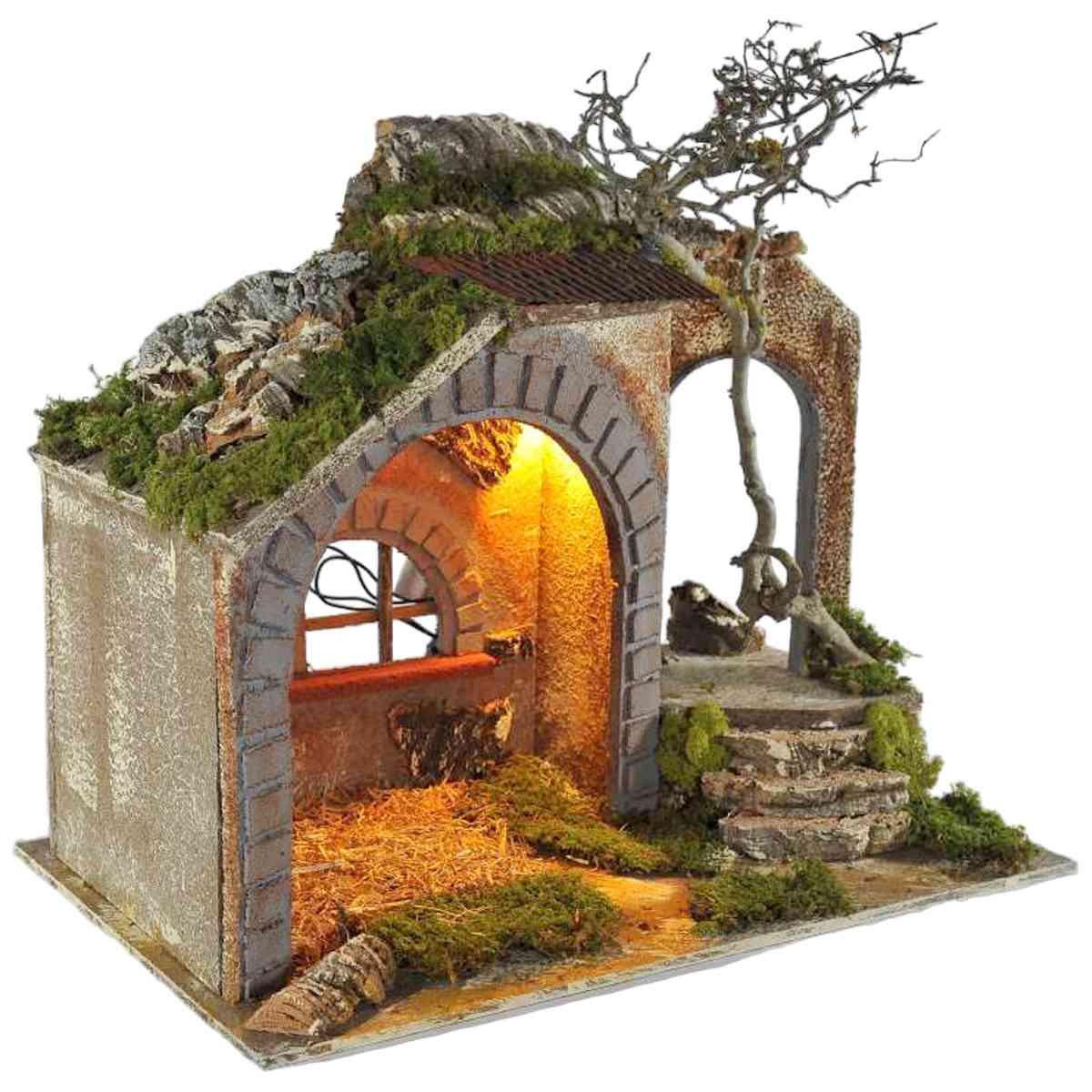 Capanna presepe luci cg20