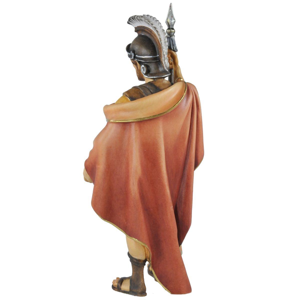 Statua presepe 15 cm scultura in legno soldato romano picca