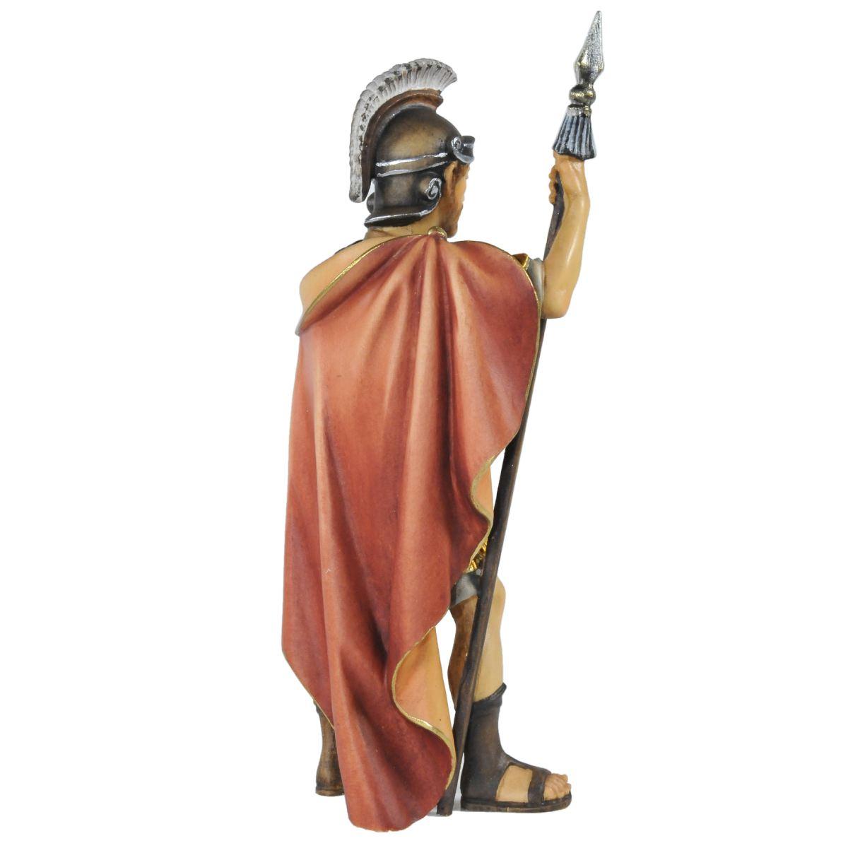 Statua presepe 15 cm scultura in legno soldato romano picca