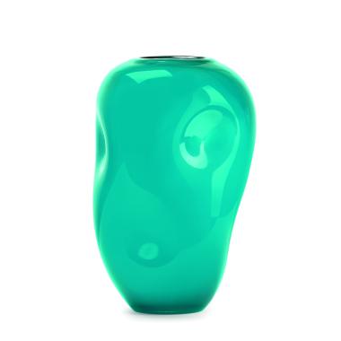 Vaso vetro dafne turchese 33,5 cm