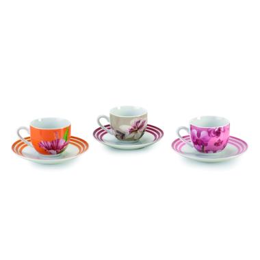 Tazzine Caffè Set pz.6 Porcellana Fade Blooming | Fade