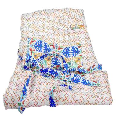 Grembiule cotone rombi 80 x 85 cm