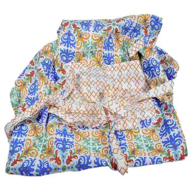 Grembiule cotone fantasia capri 80 x 85 cm