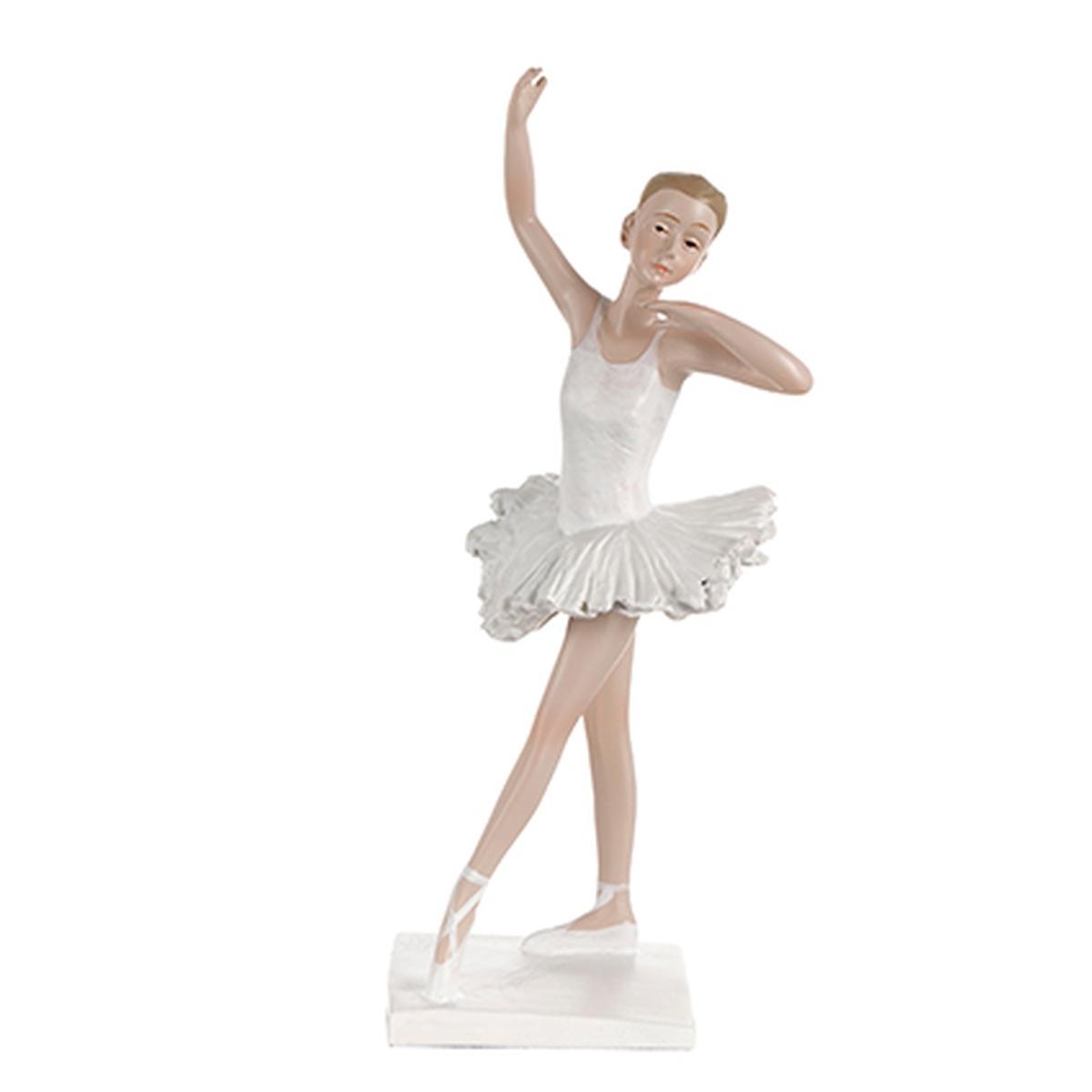 Statua ragazza ballerina resina tutu bianco