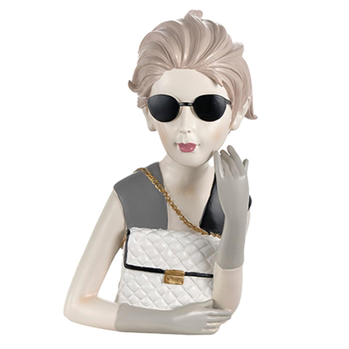 Statua busto ragazza dreamt borsa occhiali