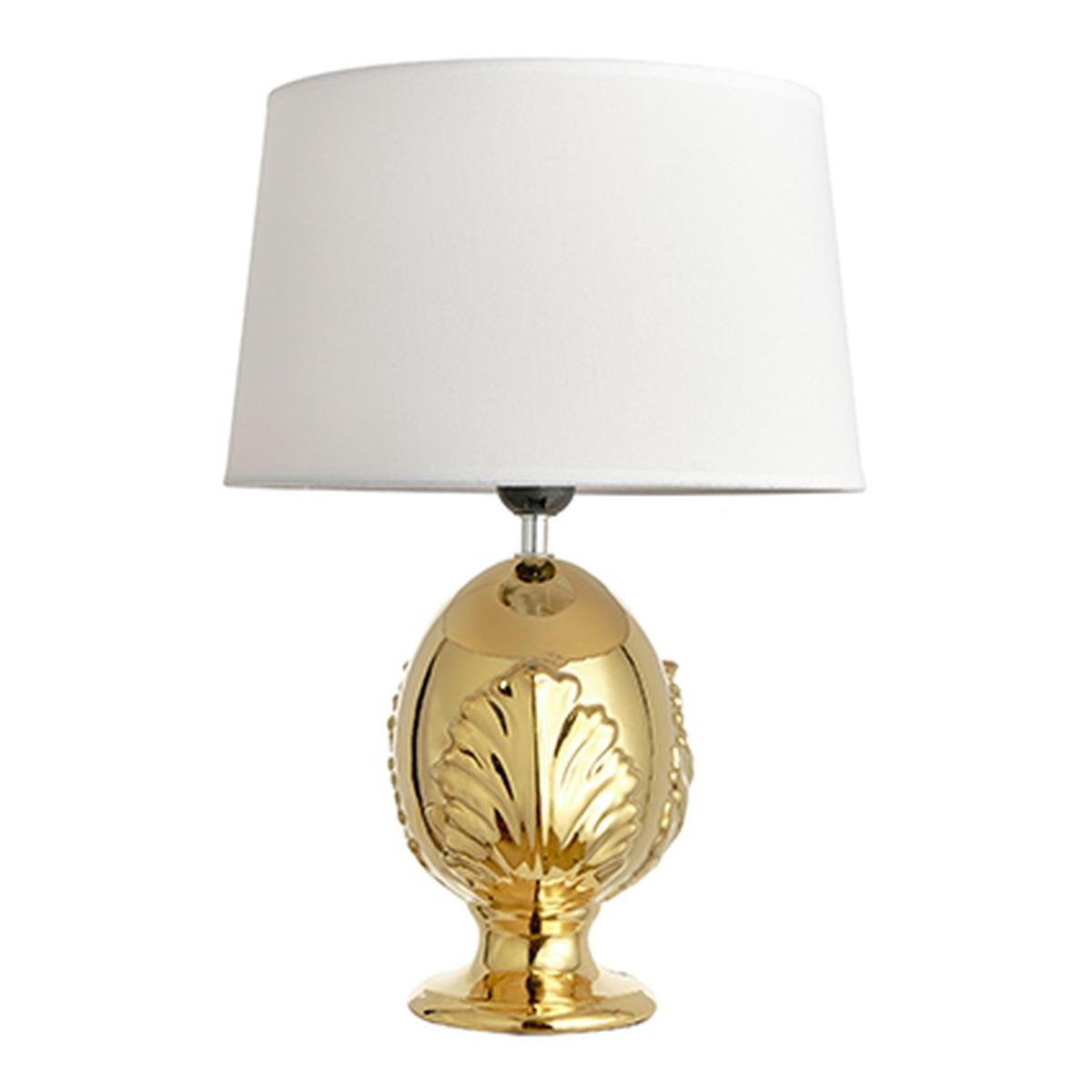 Lampada tavolo ceramica pumo oro 30 x 45 cm