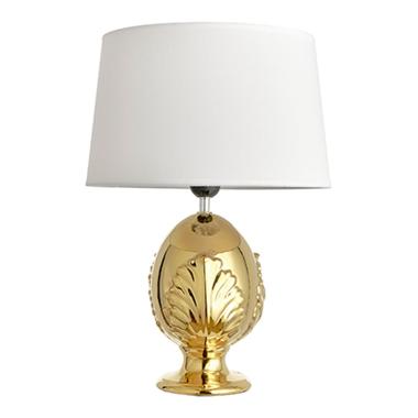 Lampada tavolo ceramica pumo oro 30 x 45 cm