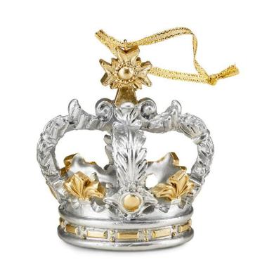 Corona natalizia argento da appendere Ø 6,5 cm