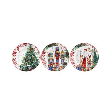 Piatti Servizio Tavola Set pz.19 Natalizio Porcellana Fade Xmas Dream | Fade