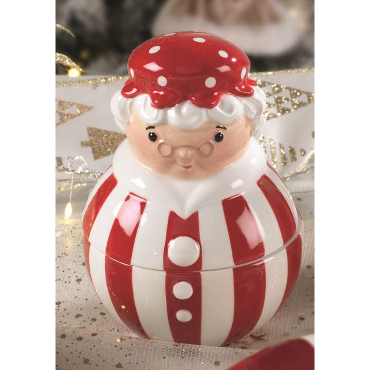 Barattolo natale ceramica babba natale Ø 10 cm