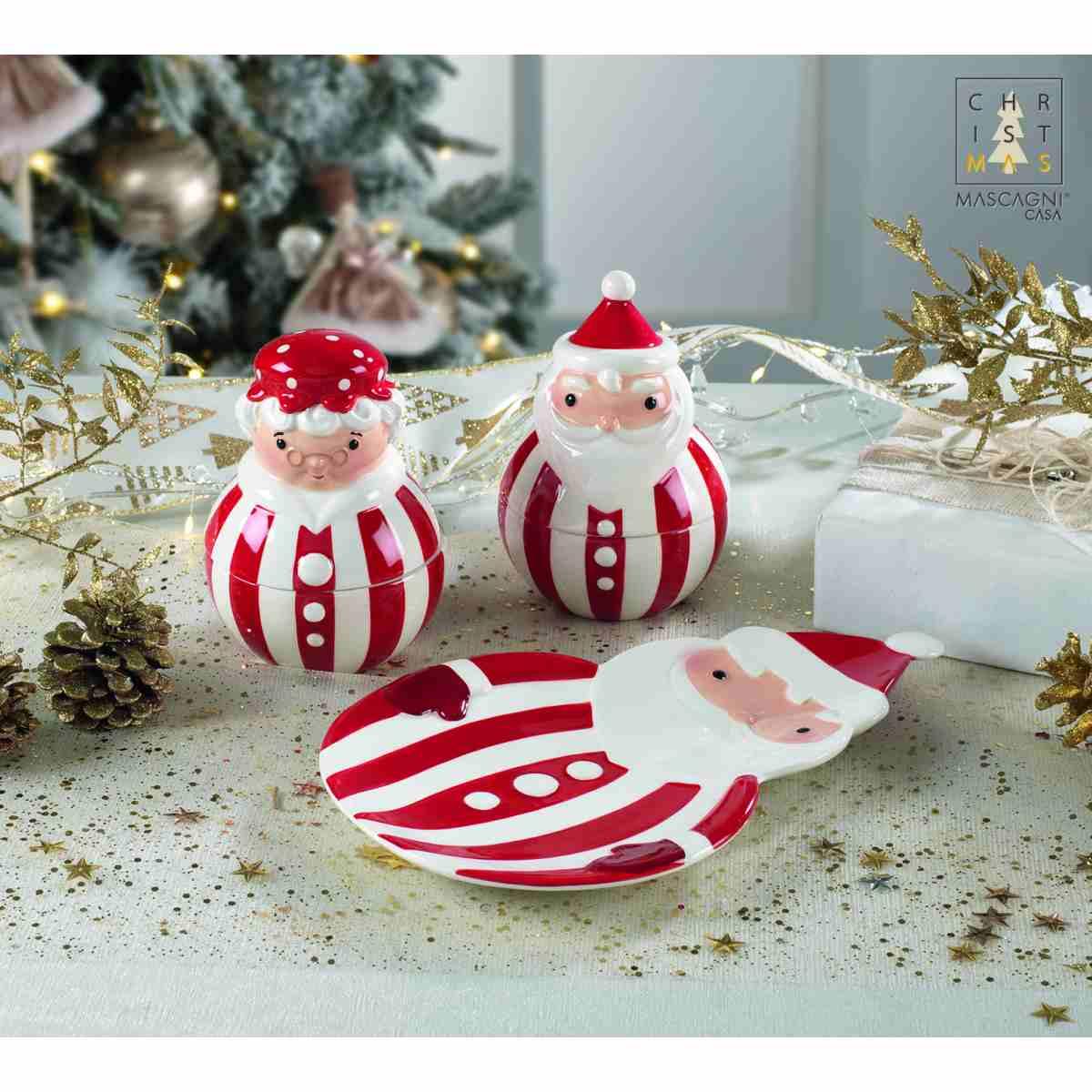 Barattolo natale ceramica babba natale Ø 10 cm