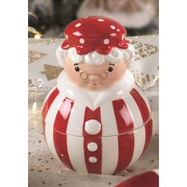 Barattolo natale ceramica babba natale Ø 10 cm