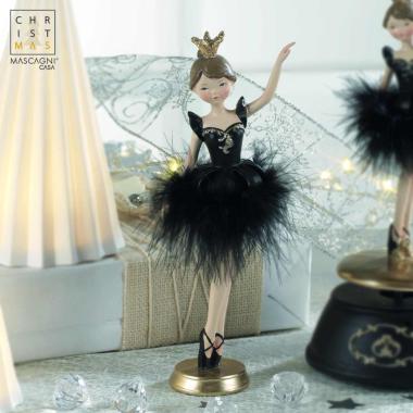Statua ragazza ballerina resina tutu nero