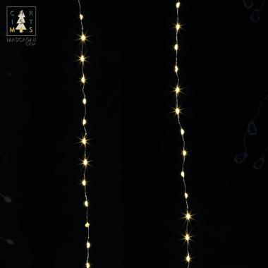 Luci di natale esterno batteria 80 led micro bianco caldo flash timer