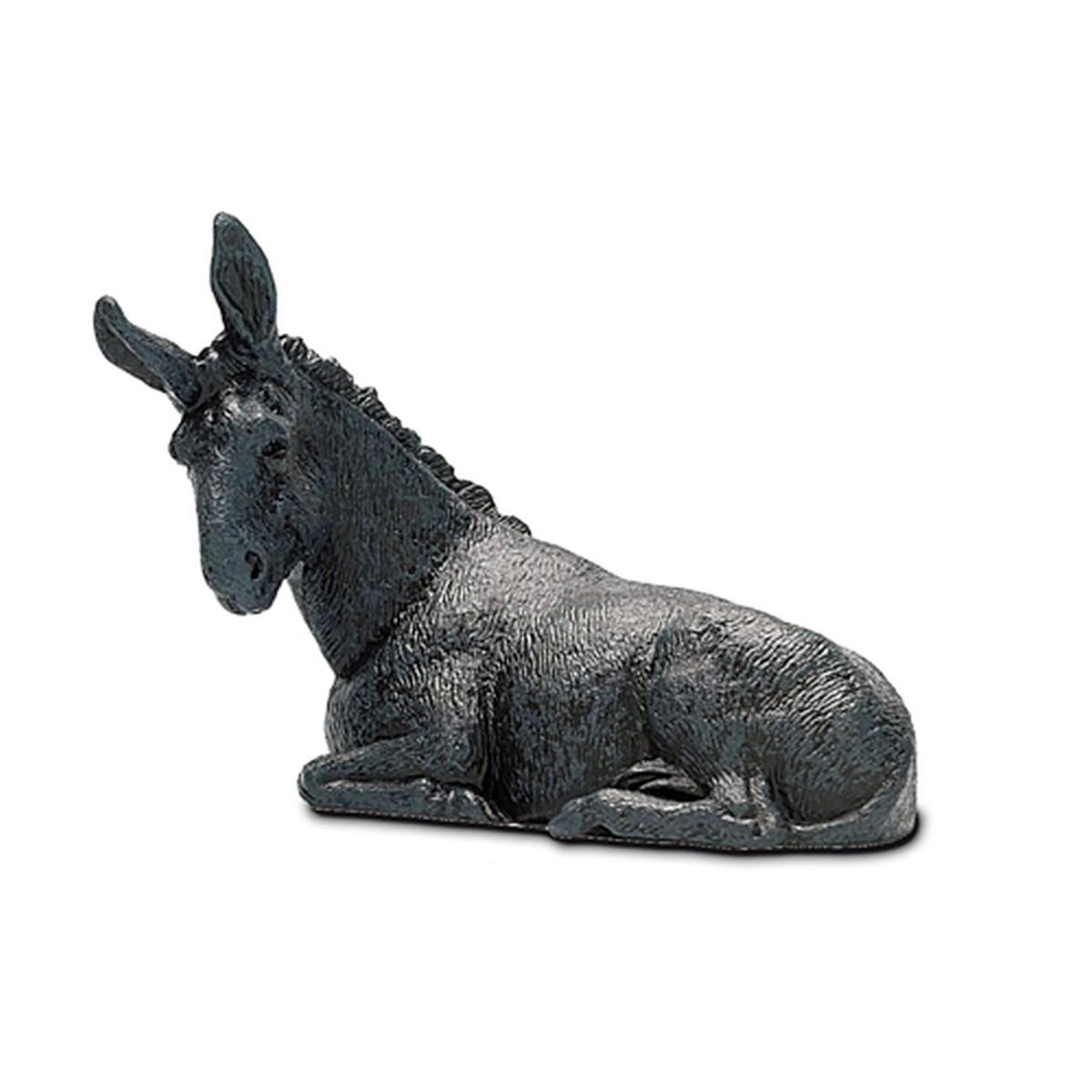 Statua presepe 10 cm asino sdraiato statua