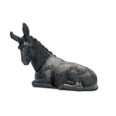 Statua presepe 10 cm asino sdraiato statua