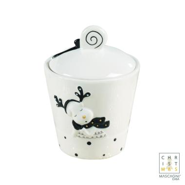 Barattolo natale ceramica renna Ø 12 cm