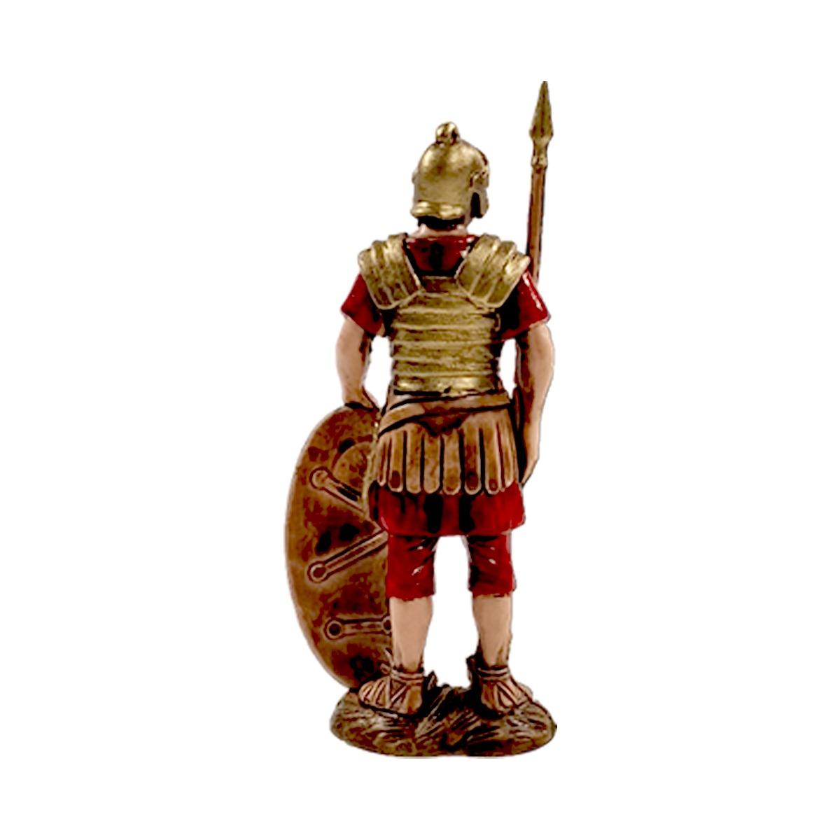 Statua presepe 10 cm soldato romano con scudo e picca