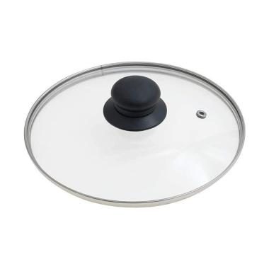 Coperchio Vetro cm.Ø22 Pomello Nero | Tomatto