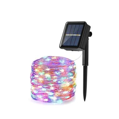 Luci di natale esterno 500 led micro multicolor giochi luce solare mt 50 mt