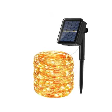 Luci di natale esterno 300 led micro bianco caldo giochi luce solare mt 30 mt