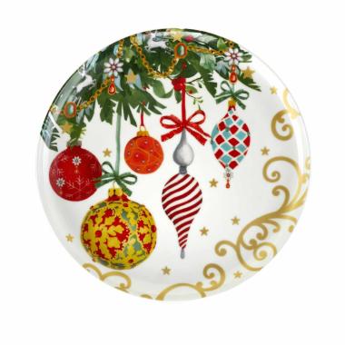 Piatto Tavola Porcellana Fade Piano cm.Ø30 Xmas Gift |Fade