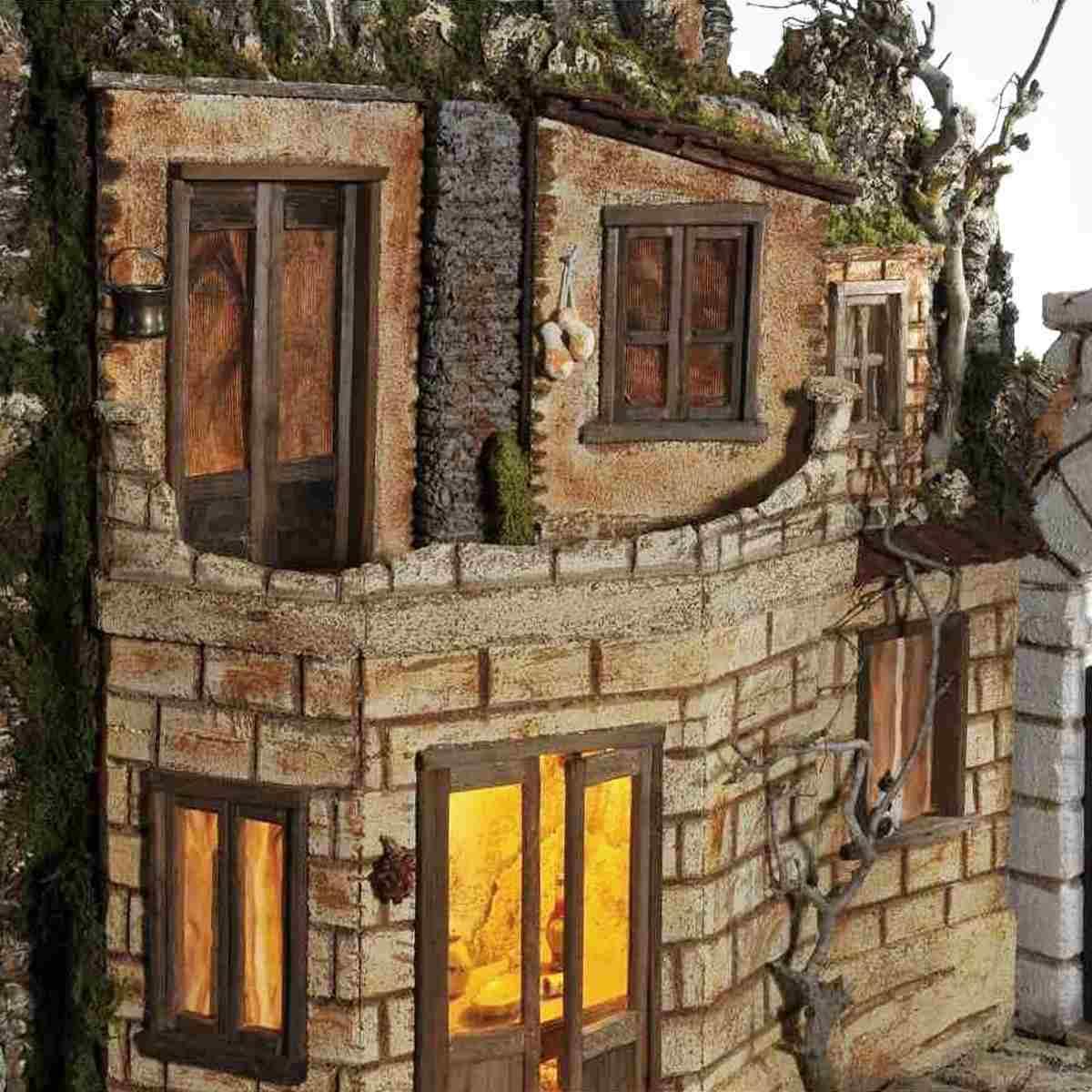 Paesaggio presepe luci maxi 2 moduli ambientazioni