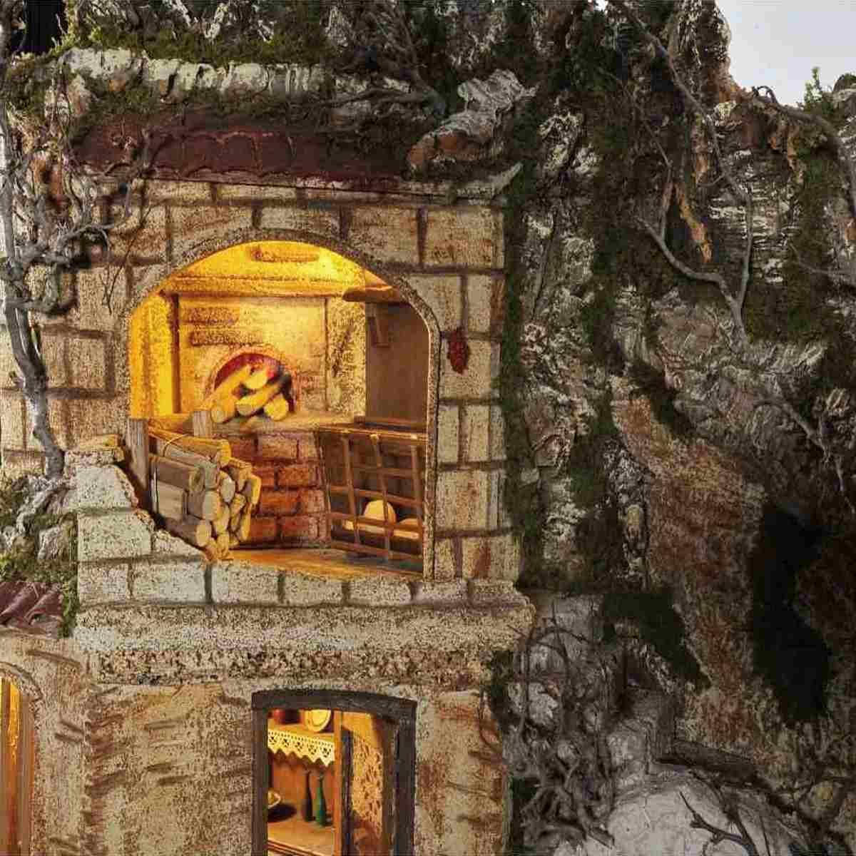 Paesaggio presepe luci maxi 2 moduli ambientazioni