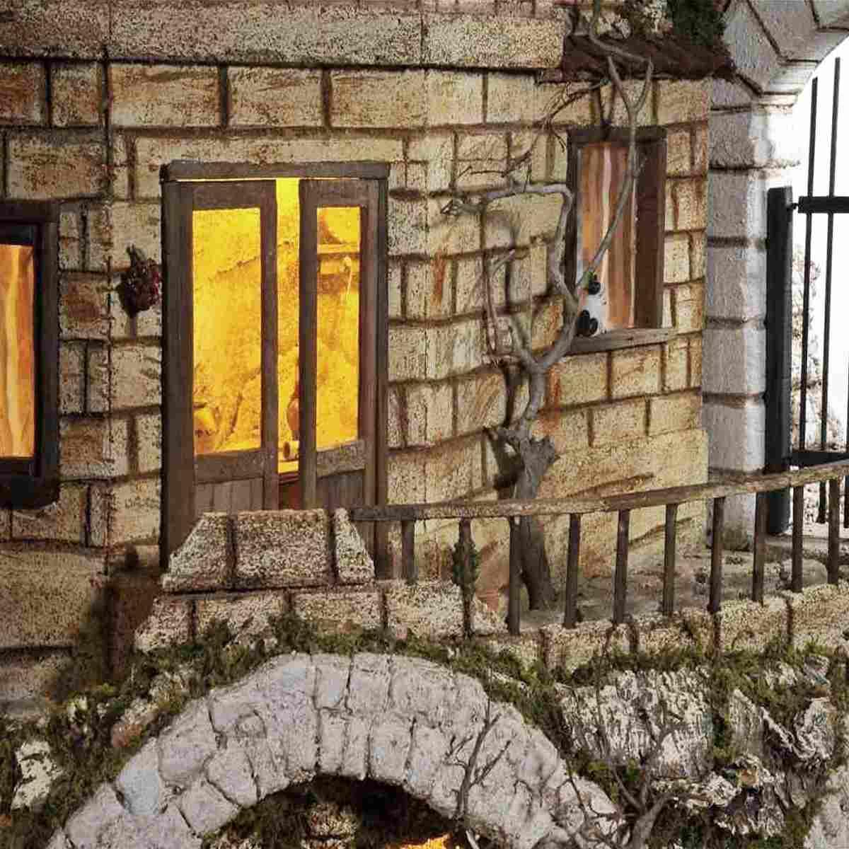 Paesaggio presepe luci maxi 2 moduli ambientazioni