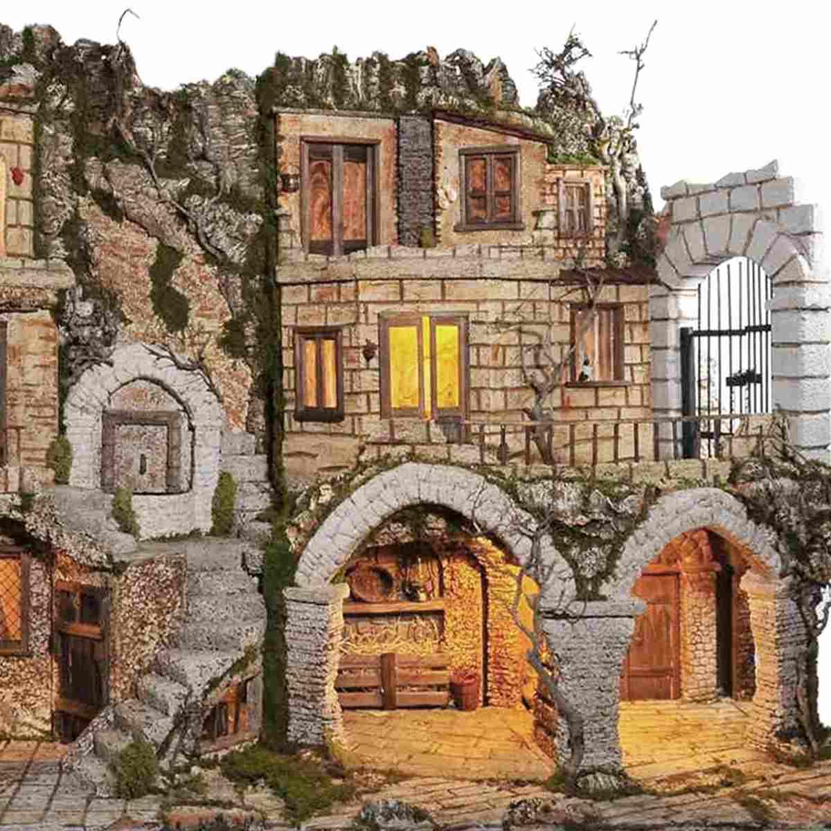 Paesaggio presepe luci maxi 2 moduli ambientazioni