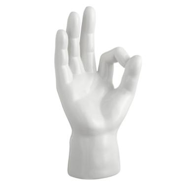 Mano ceramica bianca okay 10 x 9 x 23 cm