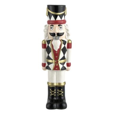 Soldatino schiaccianoci ceramica dipinto mano modello a 22 cm