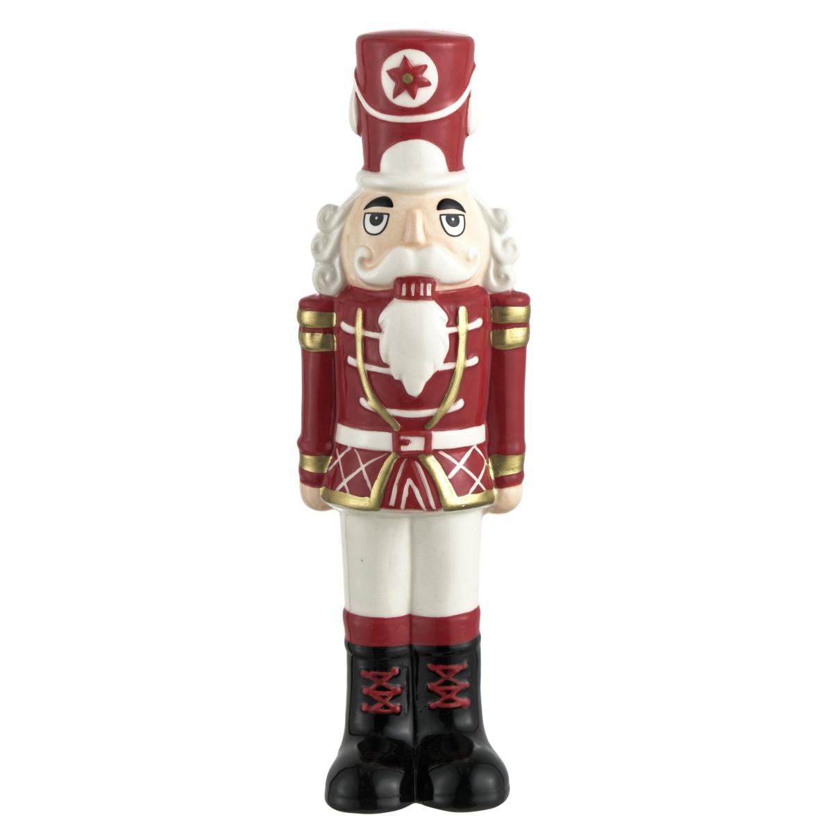 Soldatino schiaccianoci ceramica dipinto mano modello a 22 cm