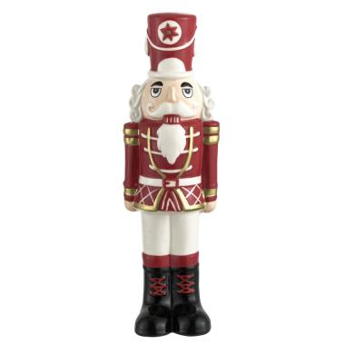 Soldatino schiaccianoci ceramica dipinto mano modello a 22 cm