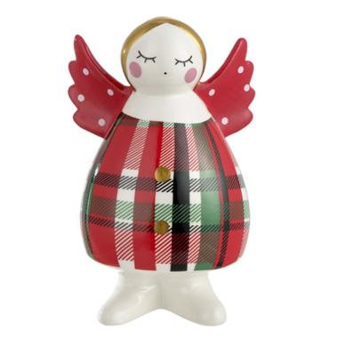 Angelo porcellana tartan 11 x 8 x 18 cm