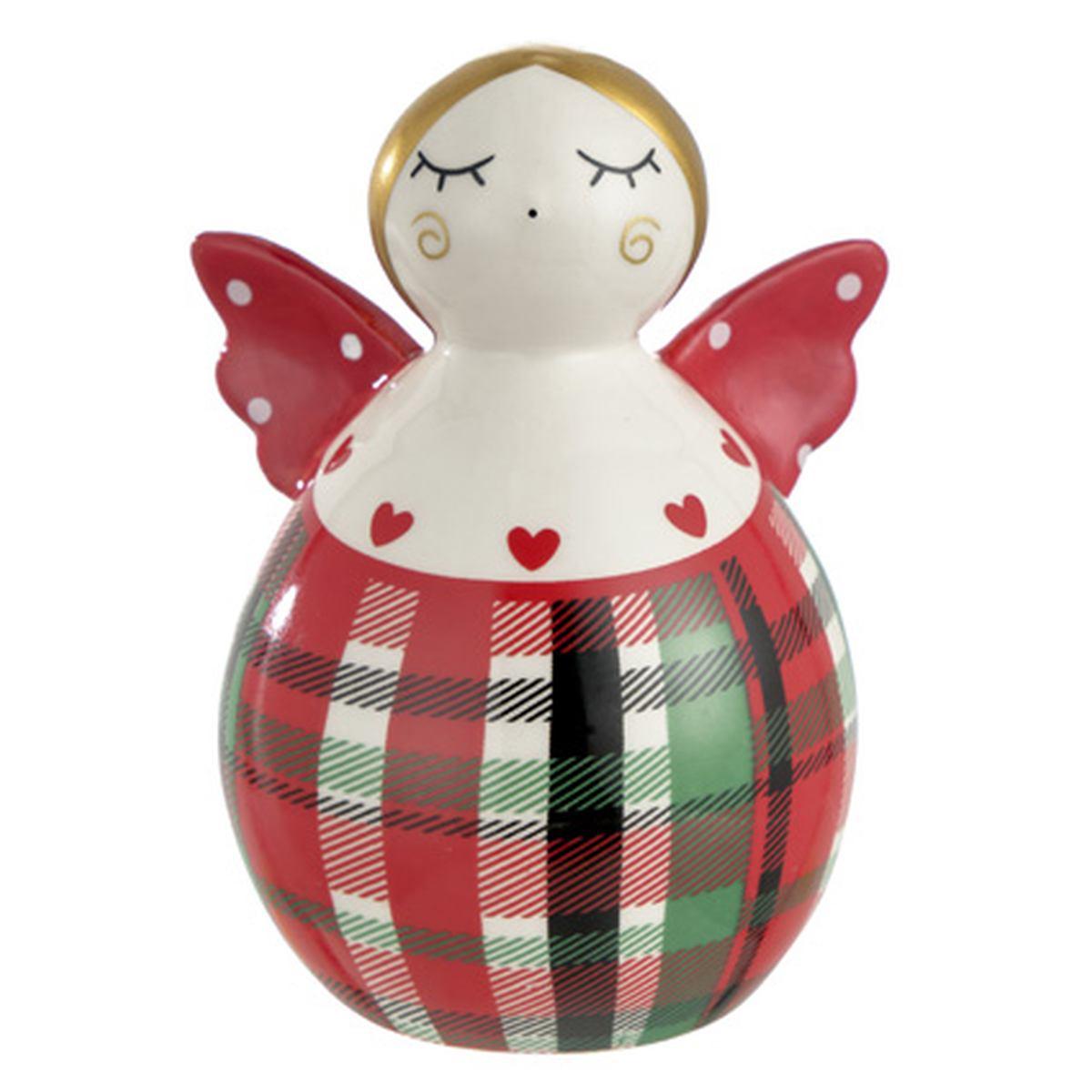Angelo porcellana tartan 13 x 10 cm