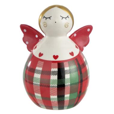 Angelo porcellana tartan 13 x 10 cm