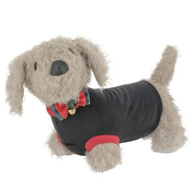 Fermaporta cane marrone maglioncino 34 cm