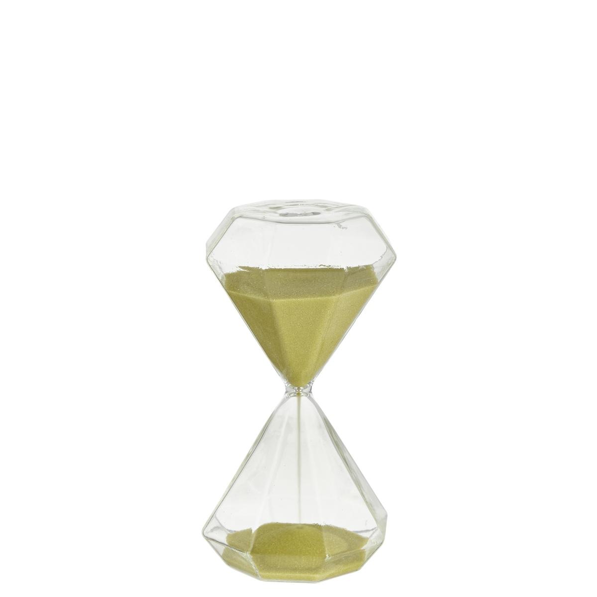Clessidra vetro 5 minuti sabbia gialla 11 cm