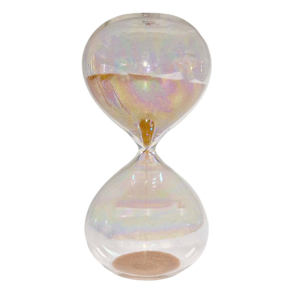 Clessidra vetro 5 minuti sabbia bianca 11 cm