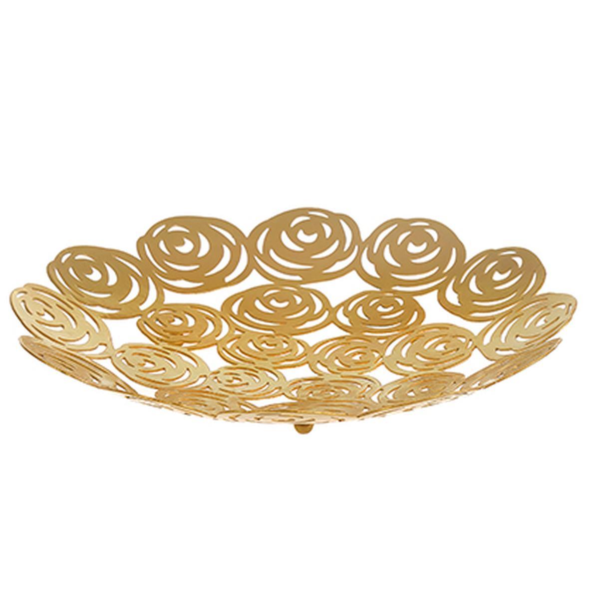 Portafrutta metallo rose oro